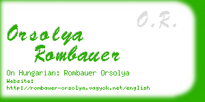 orsolya rombauer business card